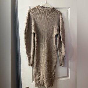 Express Taupe Turtleneck Dress